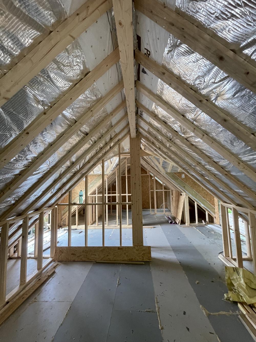 Roof structure at the Lodge